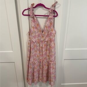 Petal & Pup Floral Pink Ruffled Tiered Sundress